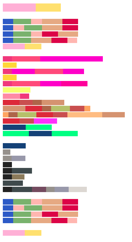 Pantone color arrangement without text