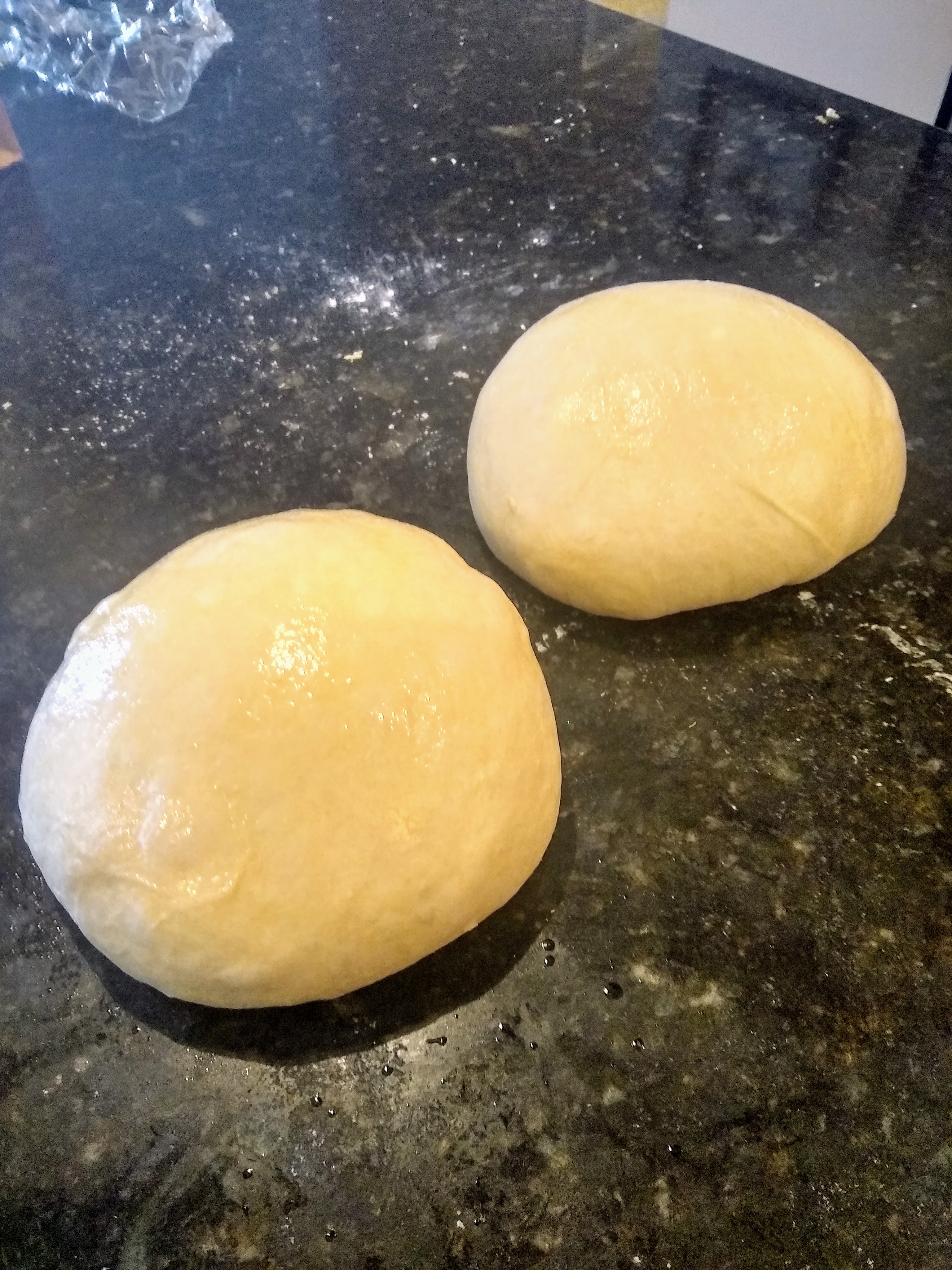Two boules of Vienna bread.